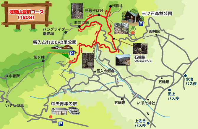 浅間山登頂コース（120分）に関するページ